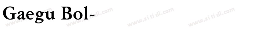 Gaegu Bol字体转换
